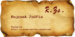 Rojcsek Zsófia névjegykártya