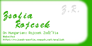 zsofia rojcsek business card